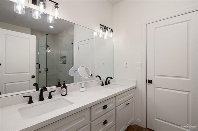 3101 E Iverson Ave, Edinburg, TX 78542 - full bathroom featuring a shower stall and double vanity