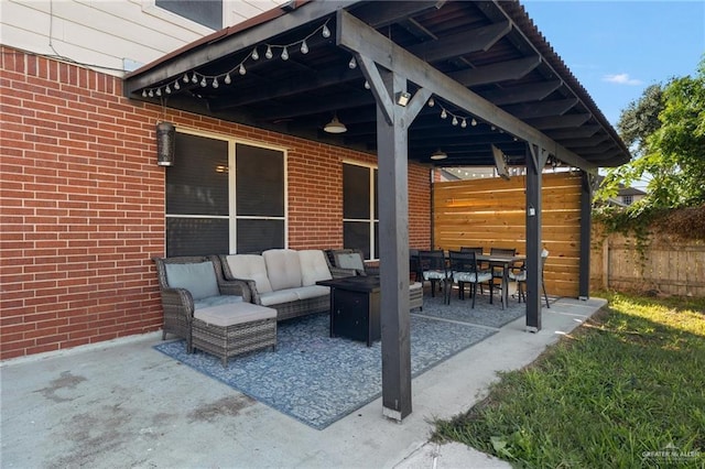 view of patio / terrace with outdoor lounge area