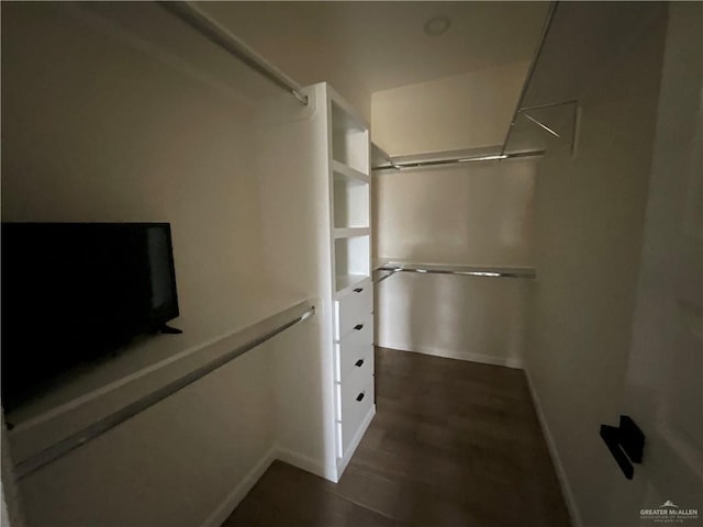 3503 Emma Dr, Weslaco, TX 78596 - walk in closet featuring dark wood-type flooring