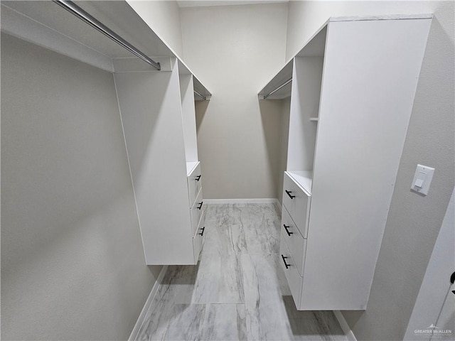 view of walk in closet