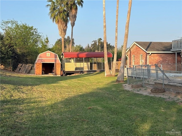 1060 Timothy St, San Benito, TX 78586 - view of yard with a shed