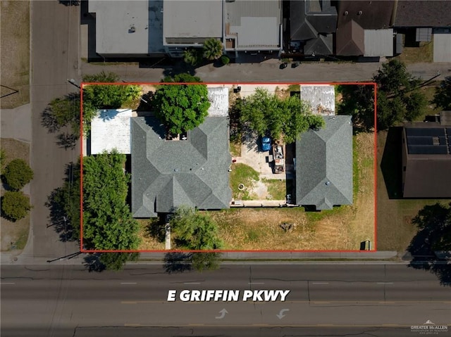 1306 E Griffin Pkwy, Mission, TX 78572 - aerial view of property's location featuring property boundaries highlighted