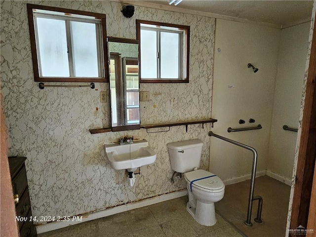 bathroom featuring toilet and sink