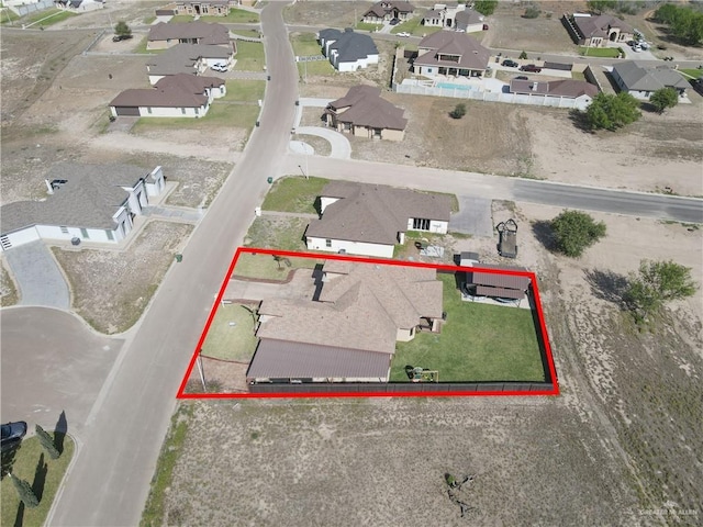 birds eye view of property featuring a residential view