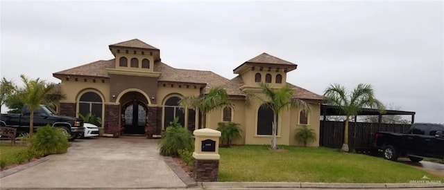 view of building exterior featuring concrete driveway