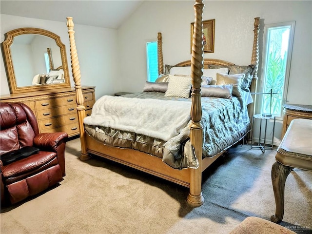 702 Clifford Dr, Weslaco, TX 78596 - bedroom with carpet floors and vaulted ceiling