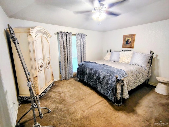 702 Clifford Dr, Weslaco, TX 78596 - carpeted bedroom featuring baseboards and ceiling fan