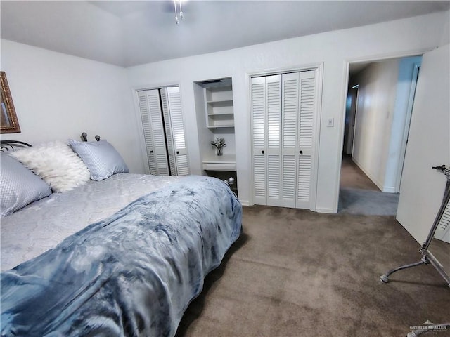 702 Clifford Dr, Weslaco, TX 78596 - bedroom with multiple closets and carpet floors