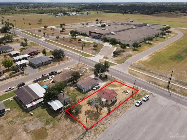 aerial view featuring a rural view