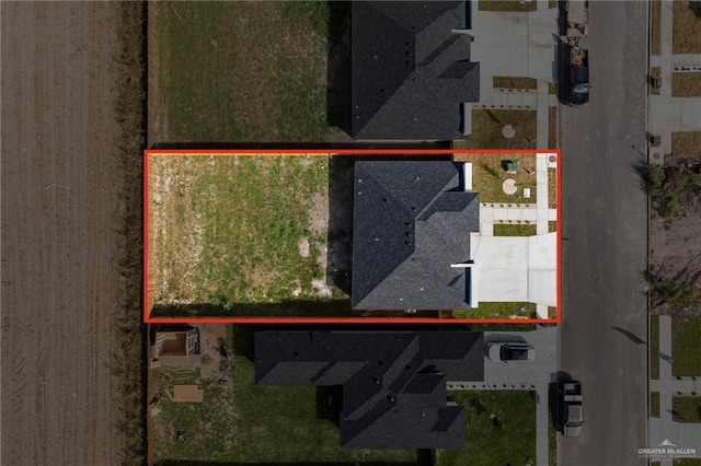 1921 Lime St, San Juan, TX 78589 - aerial view of property and surrounding area with property boundaries highlighted