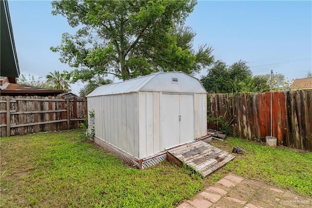 1008 Monterrey St, Edinburg, TX 78539 - view of shed with a fenced backyard