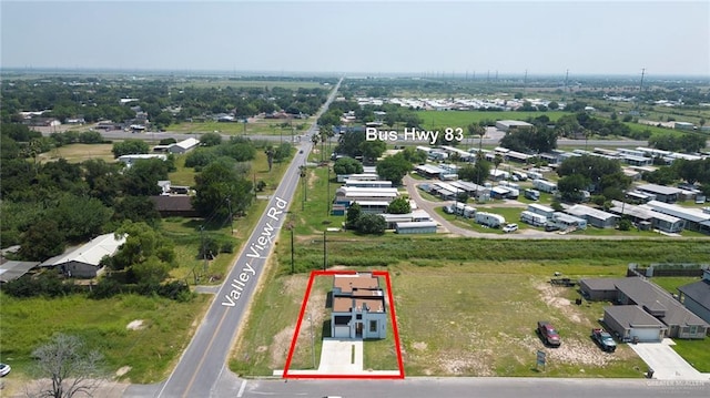 701 Santa Cecilia St, Donna, TX 78537 - aerial view of property and surrounding area with property parcel outlined