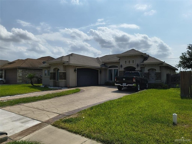 3727 Bianca St, Edinburg, TX 78539 - mediterranean / spanish-style house with driveway, an attached garage, and stucco siding