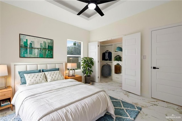 bedroom with ceiling fan