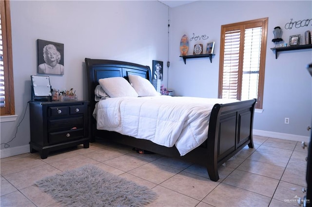 view of tiled bedroom