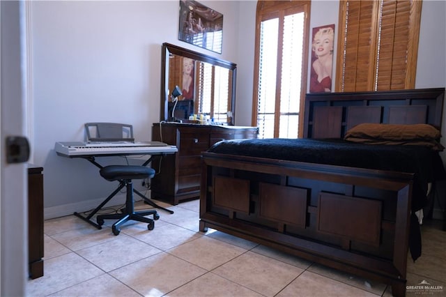 view of tiled bedroom