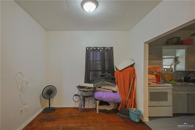 misc room featuring dark hardwood / wood-style flooring