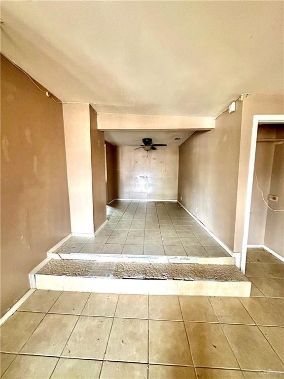 corridor featuring tile patterned floors