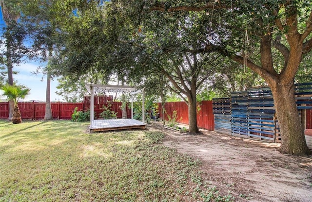 5605 N 41st St, Mcallen, TX 78504 - view of yard featuring a wooden deck