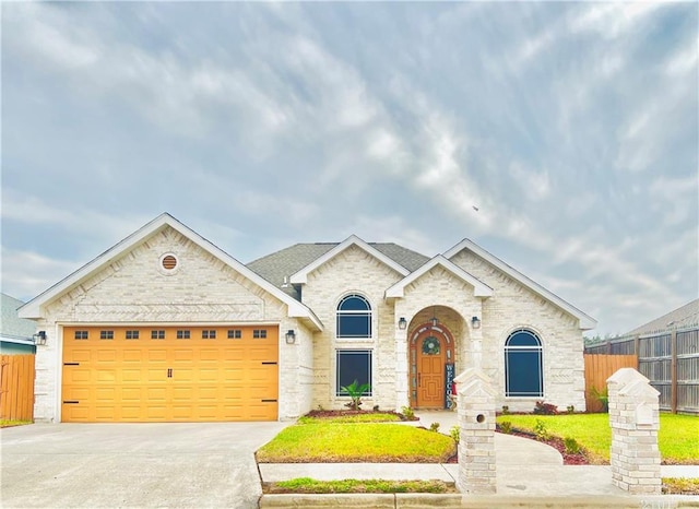 view of front facade featuring a garage