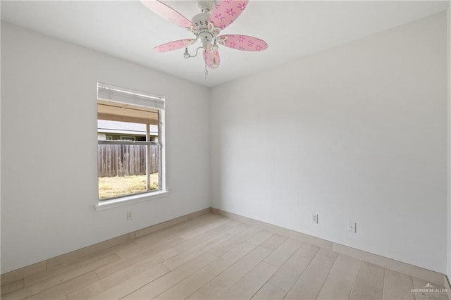 2216 Fairmont Ave, Mcallen, TX 78504 - unfurnished room with light wood-style floors and a ceiling fan