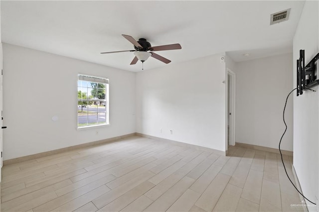 2216 Fairmont Ave, Mcallen, TX 78504 - empty room with ceiling fan and light wood-style flooring