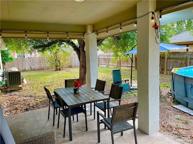 view of patio featuring cooling unit