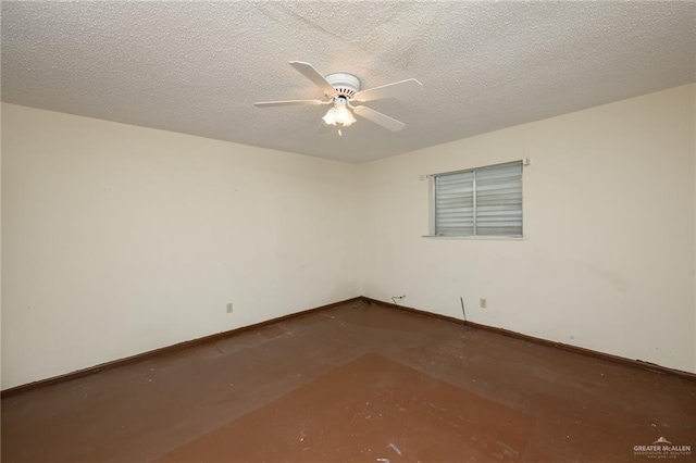 2805 N Blake St, Harlingen, TX 78550 - empty room featuring ceiling fan and a textured ceiling