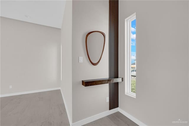 room details featuring wood finished floors and baseboards