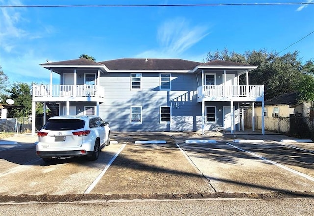 beach home with a balcony