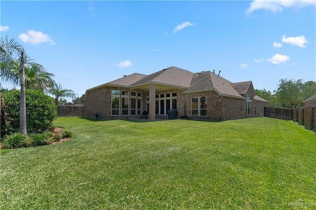 3606 Santa Lucia St, Mission, TX 78572 - rear view of house with brick siding