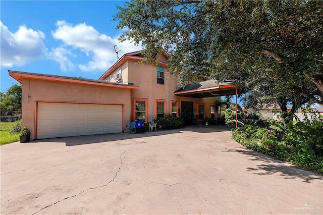 front facade featuring a garage