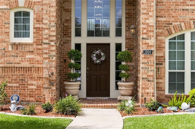 2800 San Ricardo St, Mission, TX 78572 - property entrance featuring brick siding