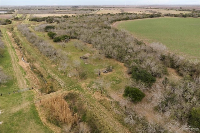 drone / aerial view with a rural view