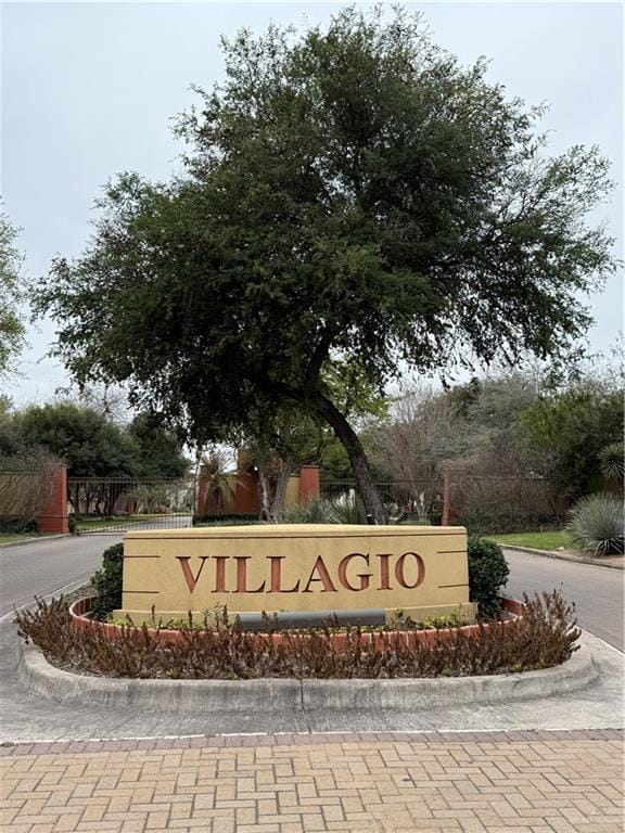 view of community sign