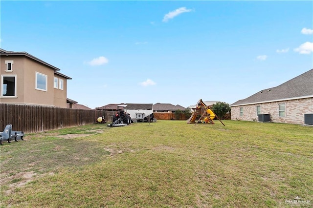 3213 Academy Ave, Edinburg, TX 78541 - fenced backyard with a playground