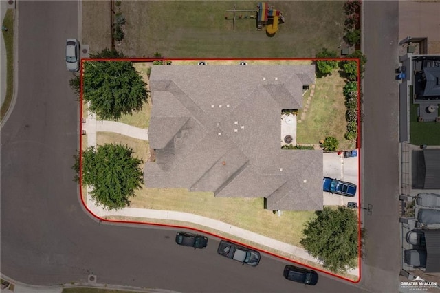 3213 Academy Ave, Edinburg, TX 78541 - aerial view of property's location with property boundaries highlighted