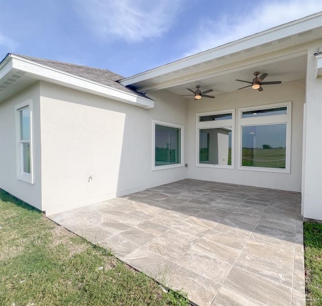 2309 S Cartier Dr, Edinburg, TX 78542 - view of patio / terrace with a ceiling fan