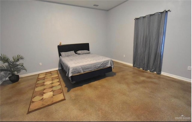 view of carpeted bedroom