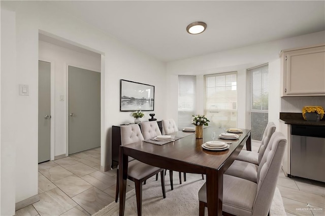 view of dining area