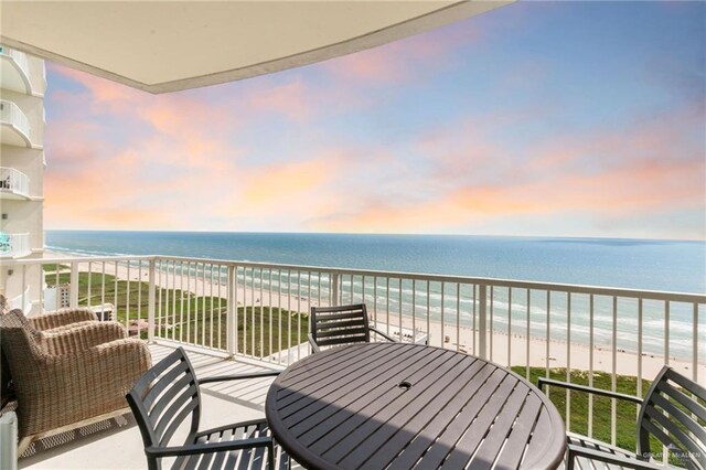 310A Padre Blvd Unit 2304, South Padre Island, TX 78597 - balcony with view of water and beach