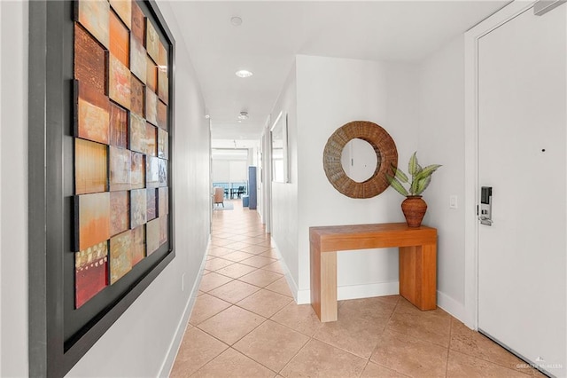 310A Padre Blvd Unit 2304, South Padre Island, TX 78597 - corridor featuring light tile patterned floors and recessed lighting