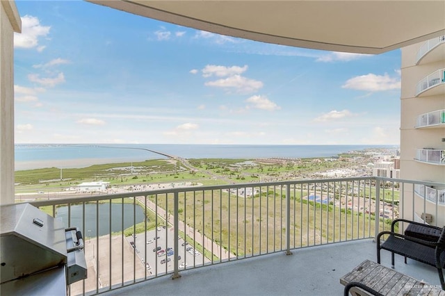 310A Padre Blvd Unit 2304, South Padre Island, TX 78597 - balcony featuring a water view and a grill