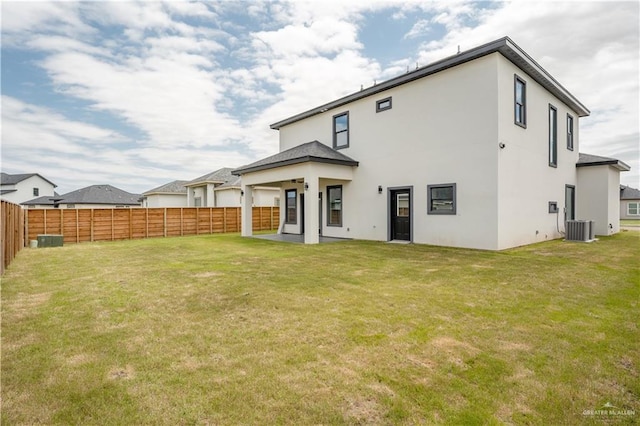 1711 Lago Delton, Edinburg, TX 78542 - back of house featuring central AC unit and stucco siding