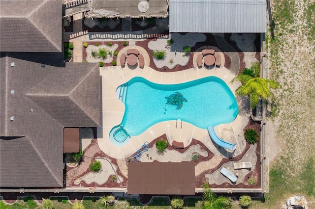 2820 Joan Dr, Edinburg, TX 78541 - aerial view of a pool area