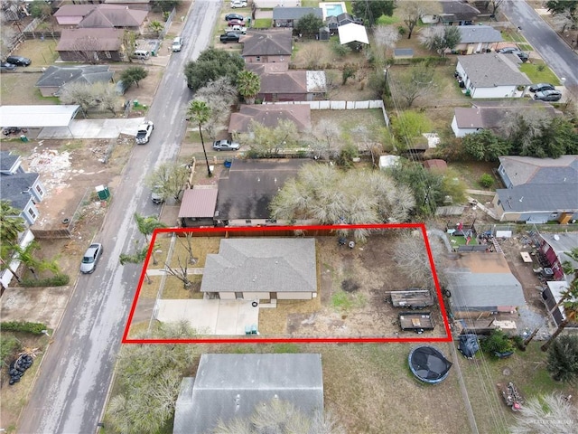 drone / aerial view featuring a residential view