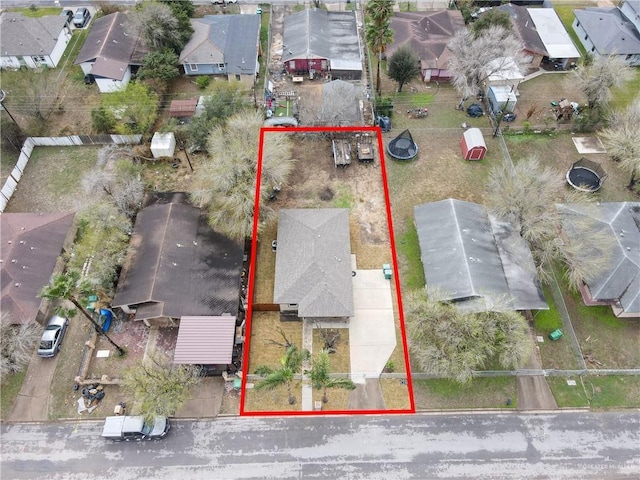 birds eye view of property featuring a residential view