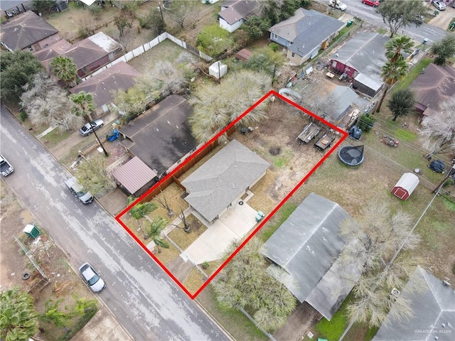 birds eye view of property featuring a residential view