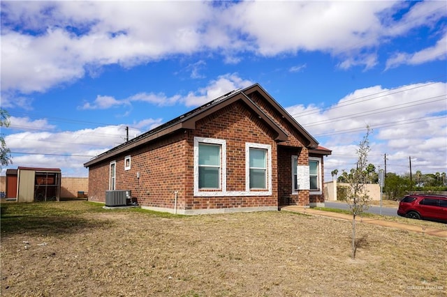 view of property exterior featuring a yard