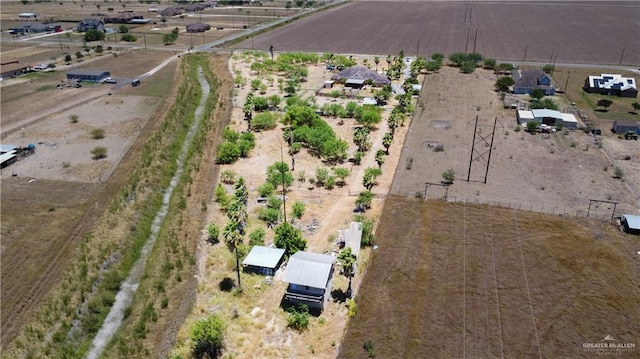 bird's eye view with a rural view